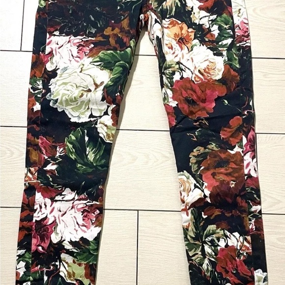 7 For All Mankind - Floral Skinny Ankle Length Jeans- 26 - Picture 7 of 8
